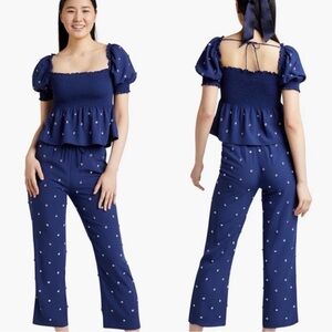 Hill House Navy Jewel Two-Piece Set Size Small